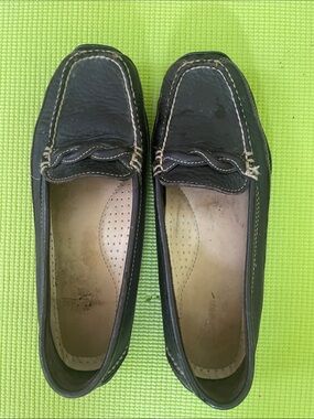 Eddie Bauer Black Leather Women’s Driving Loafers